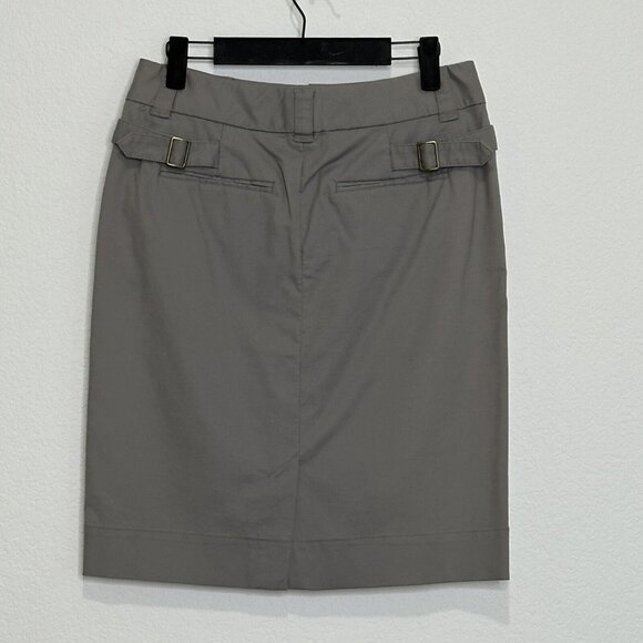 Elevenses Anthropologie Women's Front Zip Adjustable Buckle Straps Skirt 2 Gray - Picture 2 of 10
